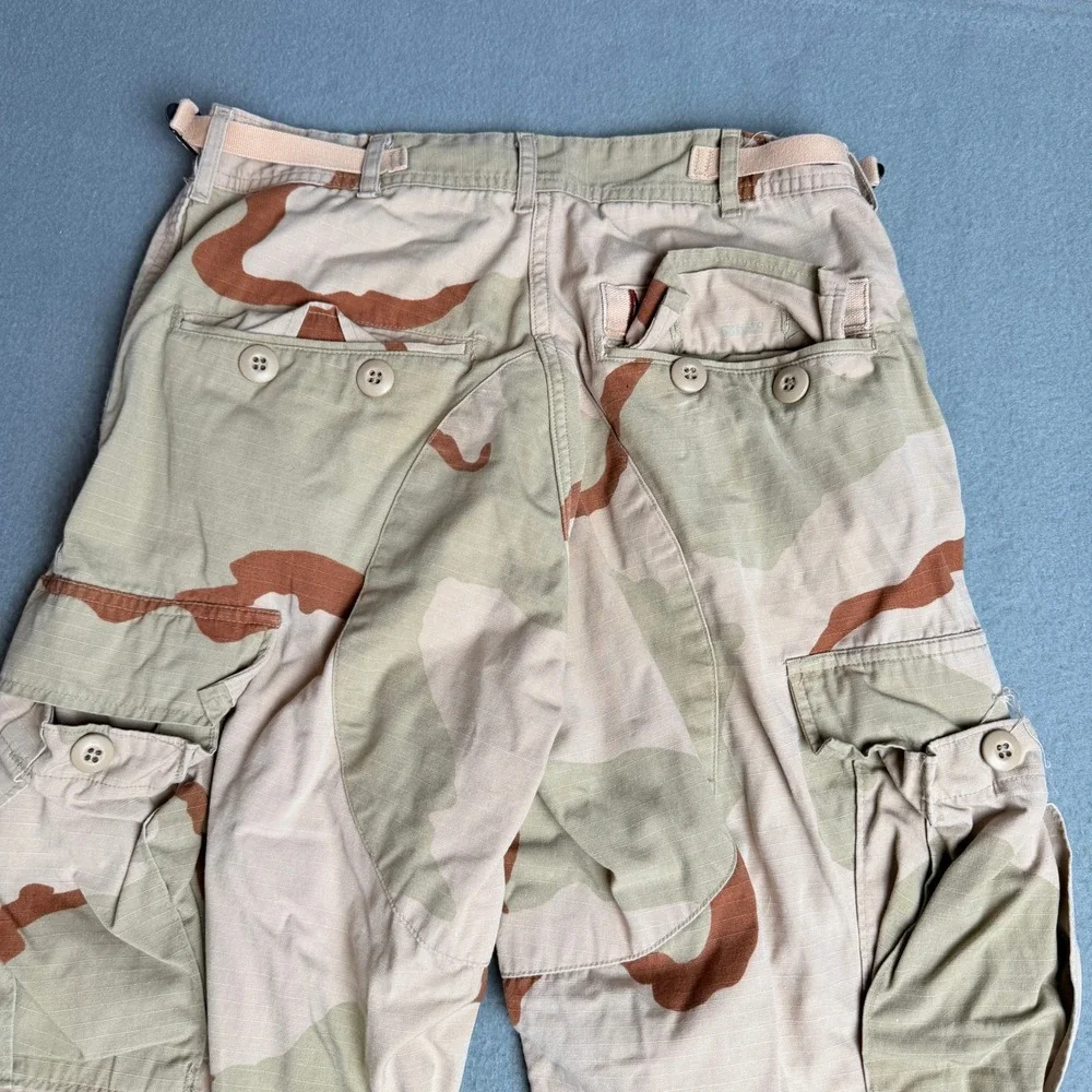 US Military 3 Color Desert Camo Cargo Pants Ripstop Small Short 8415-01-327-5329